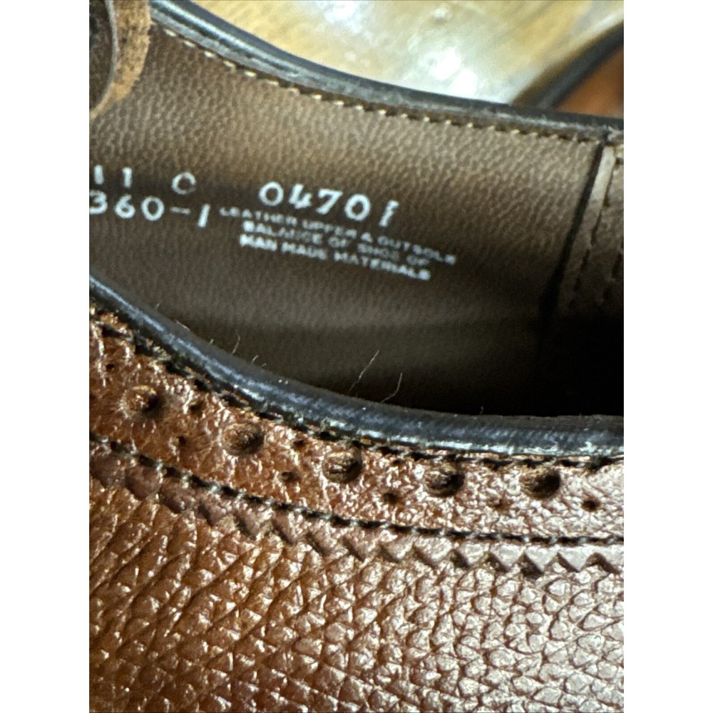 Imperial Biltrite Shoes Mens 11C  Wingtip Oxford Brown Leather Lace Up‎ - Picture 9 of 10